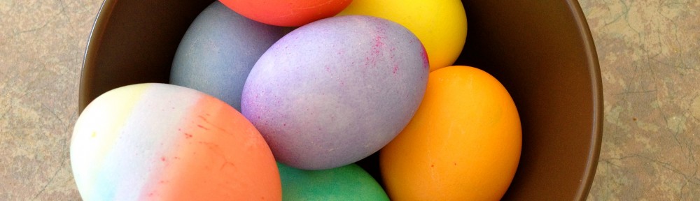 dying Easter eggs with children